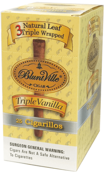 Our store is the best place to Bluntville Triple Wrapped Vanilla cigars, box of black and milds, bluntville triple vanilla, where to buy tobacco cigars